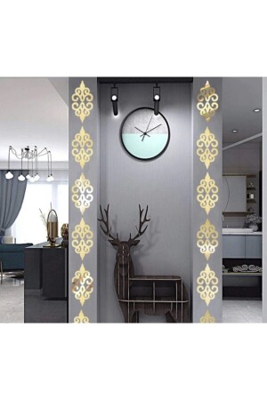 Decor Ornamental Border Mirror Gold Gold 20pcs Plexiglass Decorative Border Entryway 7*7cm Ornamental Wall Ceiling Decoration - Abaküs