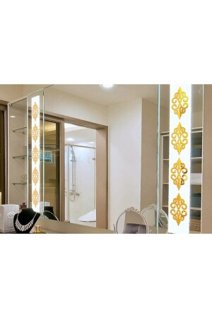 Decor Ornamental Border Mirror Gold Gold 20pcs Plexiglass Decorative Border Entryway 7*7cm Ornamental Wall Ceiling Decoration - 4