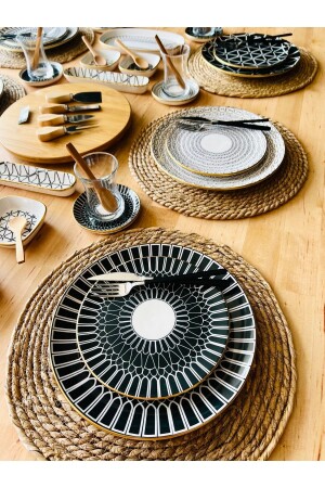 Decor Pattern 87-teiliges Bambus-Frühstücksset für 12 Personen ksv7 - CASA DE BELLA