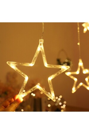 Decor Ramadan Decoration Light Day Light Moon Star Curtain Led Light Moon Star Necklace Light Moon Star Light - Genel Markalar