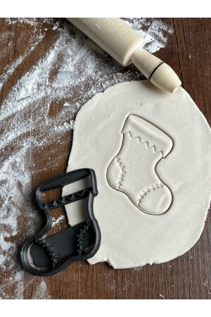 Decorated Christmas Stocking Christmas Cookie Mold Cookie Shaper Cookie Cutter - Main Collectibles