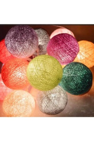 Decorative 2 Meters 10 Led Colorful Balls - 3D