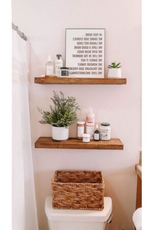 Decorative 2-Piece Wall Mounted Accessory Shelf with Hidden Connection raf789 - NilaHome