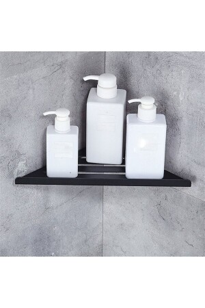 Decorative 3-Piece Black Corner Shampoo Holder, Bathroom Organizer, Kitchen And Shelf Organizer MT52S (3 PCS) - risingmaber