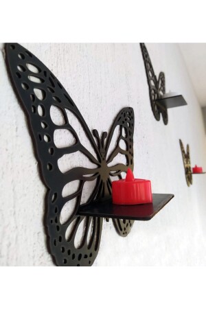 Decorative Butterfly Wall Shelf Set of 3 - Tvs Lazer Tasarim