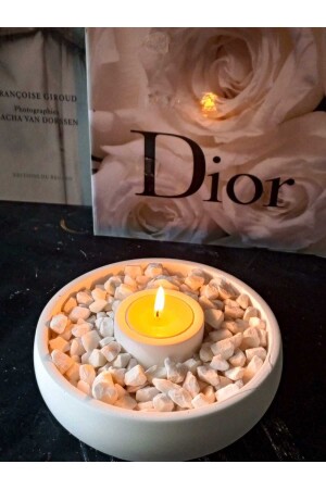 Decorative Candle Holder Stone and Tealight Included - Linecraft