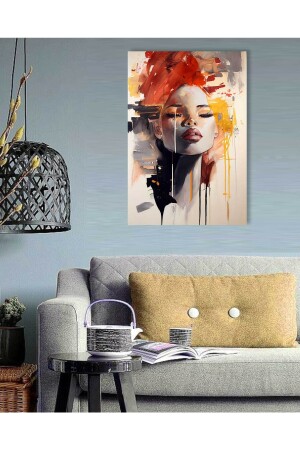 Decorative Colorful Abstract Woman Canvas Painting 117810 - Genel Markalar