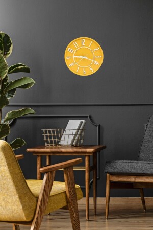 Decorative Colorful Circle Concrete Wall Clock 26 Cm - Yellow AC00001989 - Apricity