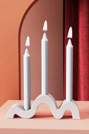 Decorative Concrete Candlestick Candle Holder - Linecraft