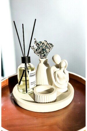 Decorative Conical Vase Wrapped Lover Tealight Candle Holder Fresh Soft Room Fragrance Set - Aymumi Home
