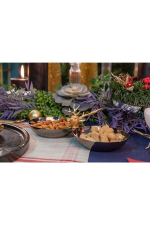 Decorative Deer Figured Brass Snack Bowl geyiklicereluk - MIARIK DESIGN & DEKORASYON
