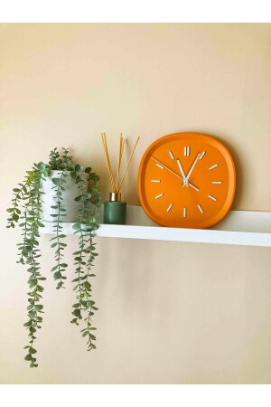Decorative Design Colorful Square Wall Clock Orange 26 Cm - Genel Markalar