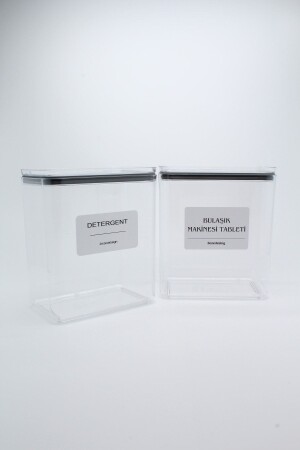 Decorative Detergent Box And Dish Tablet Storage Jar Box 2600 Ml zeze001520 - zezedesing