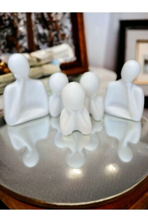 Decorative Family with Three Children Object Figurine Sculpture Concrete - Aymumi Home