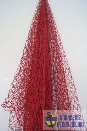 Decorative Fishing Net Red 2.5 X 2.5 KRDNZ001 - Karadeniz Dekor Ağları