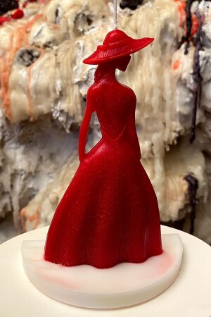 Decorative Gift 13 X 10 Cm Self-Based Lady Woman Figure - Strawberry And Vanilla Scented - Fantastik Sanat Atölyesi