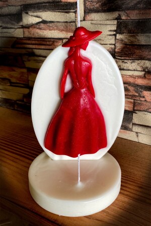 Decorative Gift Based Embossed Lady Woman Figure Soy Wax Candle Set of 2 - Fantastik Sanat Atölyesi