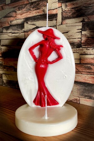 Decorative Gift Based Embossed Lady Woman Figure Soy Wax Candle Set of 2 - Fantastik Sanat Atölyesi
