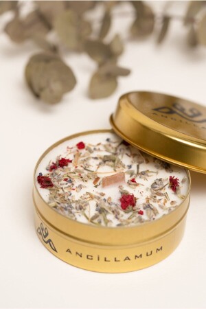 Decorative Gift Soy Candle (WAX) Aromatherapy Lavender Scented Candle with Metal Box 02 - Ancilla