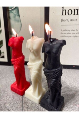 Decorative Gift Venus Woman 3-Piece Body Soy Candle 12 Cm - Candle Paradise