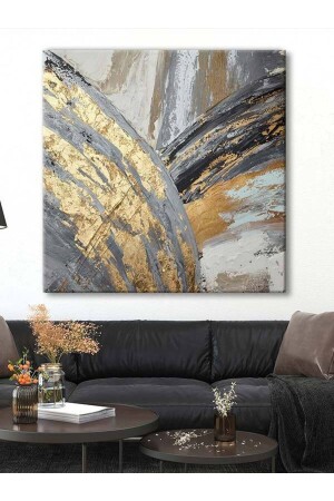 Decorative Gold Abstract Canvas Print - Voov2200 VOOV2200 - Voovart