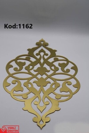 Decorative Gold Mirrored Plexiglass Furniture Cabinet Ornament 45x22 - Kurtulan Lazer Tasarım