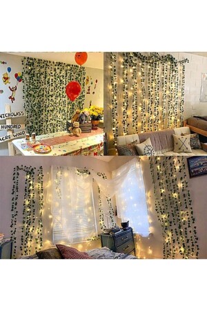 Decorative Green Star Leaf Artificial Ivy And 3 Meters Fairy Led Daylight - Casadilegno