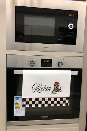 Decorative Kitchen Cotton Oven Towel Special Patterned Checkered Model 35x50 cm Washable Cotton - Aymirahome