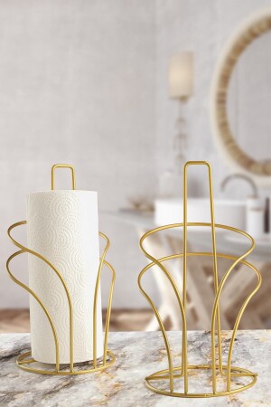 Decorative Metal Towel Napkin Holder - Paper Towel Holder Gold - Genel Markalar