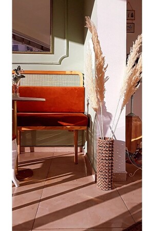 Decorative Metal Wire Mesh Braided Design Handmade Flower Pampas Vase 40 cm - Dilay Home Design