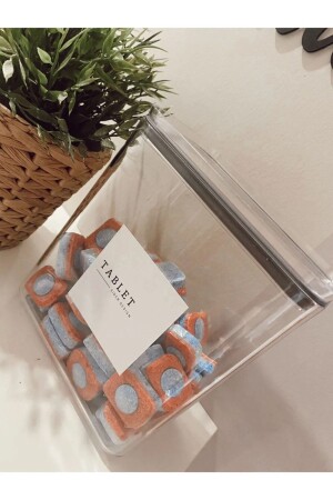 Decorative Mica Dishwasher Tablet Storage Container Vacuum Lid SDR8080 - Milenay