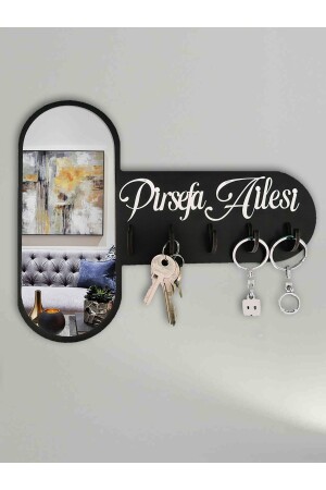 Decorative Mirrored Plexiglass Keychain Hanger Personalized Plexi Written Organizer Key Organizer MDF - Geeg