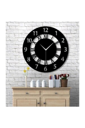 Decorative Roman and Latin Numeral Wall Clock 41 Cm - Ahşapsepeti