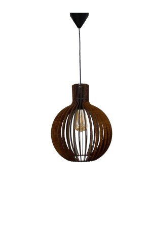 Decorative Rustic Wood Lilac Globe Chandelier Walnut ADPAC7 - aladepo