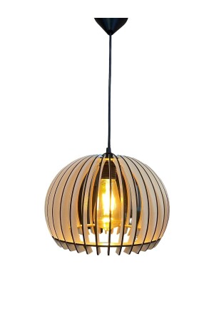 Decorative Rustic Wooden Poppy Globe Chandelier White AB1 - aladepo