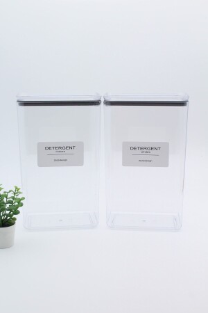 Decorative Storage Container 2. 9 Liters - (DETERGENT COLORS-DETERGENT WHITES) zeze001620 - zezedesing