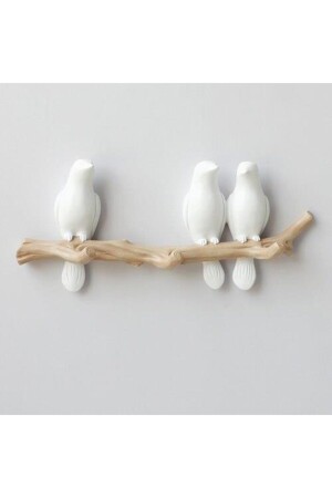 Decorative Triple Modern Wall Hanger Bird on a Branch Wall Decor Hanger trioks098 - CajuArt