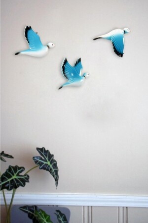 Decorative Triple Pigeon Wall Ornament Triple Bird Home Decor 2005 - SUME