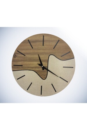 Decorative Two Color Wooden Patterned Wall Clock 1000patternedwallclock32324 - aswood