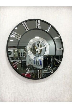 Decorative Wall Clock with Real Mirror (50 CM) - Harika Crown