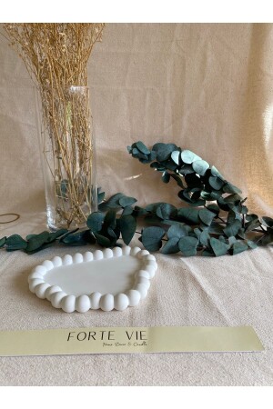 Decorative White Cloud Bubble Presentation Plate - Forte Vie