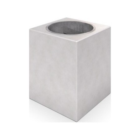 Decorative white concrete trash can Inter-Play 02 - Inter-Play