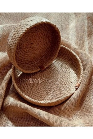 Decorative Wicker Basket Set 2 Pack - 1. Class A Quality Wicker Organizer- Wicker Basket Bathroom Organizer - Handmadesnm