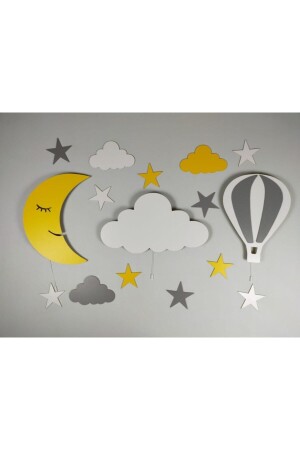 Decorative Wooden Aydede Named Cloud Balloon Night Light fbrkahsp0158 - fabrikahşap