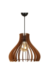 Decorative Wooden Chandelier - M314 Brown - Morvizyon