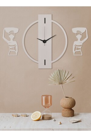 Decorative Wooden White Wall Clock 35x40 Cm infigo-35cm-energy - İnfigo Concept