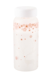 Deer Pattern Frosted Glass Borosilicate Bottle - 280 ml PETYOA31083G - Tantitoni