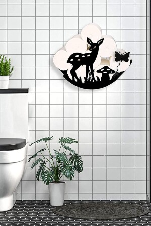 Deer Themed Metal WC Toilet Roll Holder 202102000026 - decorelax