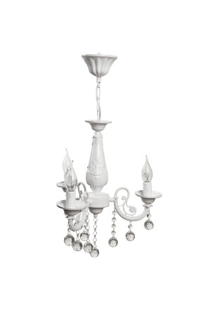 Defne 3-Piece Cast Stone White Chandelier 56434 - Berk Avize