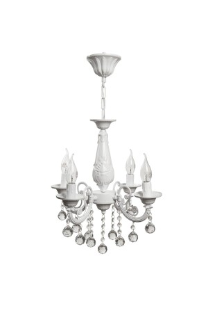 Defne 4-Piece Cast Stone White Chandelier 535444 - Berk Avize